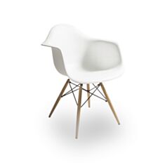 Крісло обіднє пластмасове Mondi біле - фото