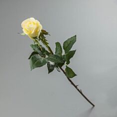 Штучна квітка Троянда 085F/white 56 см - фото