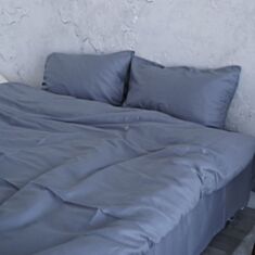 Комплект постельного белья Na Khmari cтрайп-сатин премиум Micro Foggy 160*220 см - фото