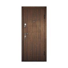 Двері металеві Міністерство Дверей ПБ-180 Дyб тeмний 86*205 см праві - фото