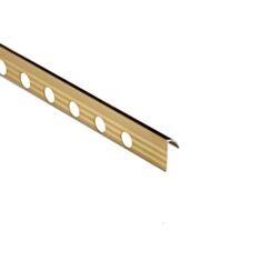 Профіль для плитки Алюсервіс ПАС-1305 ПЛ25 зовнішній кут 27*11,7 мм 90 см золотий - фото