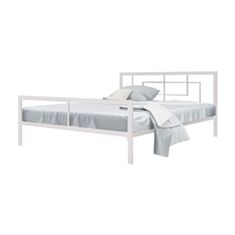 Ліжко Метал-дизайн Квадро 160*200 біле - фото