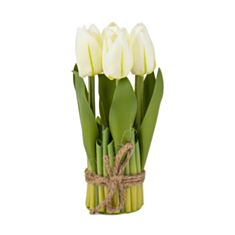 Декоративный букет тюльпанов Elisey 8931-001 19 см белый - фото