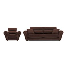 Комплект мягкой мебели Ричард коричневый - фото