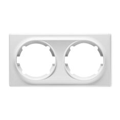 Рамка двухместная OneKeyElectro белая - фото