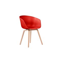 Кресло обеденное пластмассовое AC-125Y красное - фото