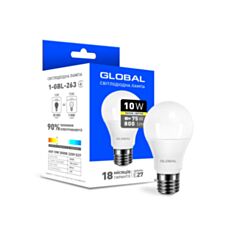 Лампа світлодіодна Global LED 1-GBL-263 A60 10W 3000K 220V E27 - фото