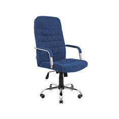 Кресло офисное Richman Лион Ю Хром М-1 Флокс 19 синее - фото