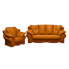 Комплект мягкой мебели Gennifer оранжевый - фото