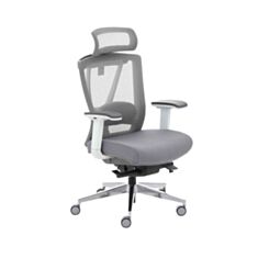 Кресло офисное Kresla Lux Ergo Chair 2 5001HW-02 ВМ702+SF502 серое - фото