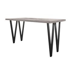Стол обеденный Металл-Дизайн Ви-4 115*75 см аляска/черный - фото