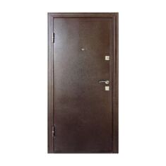 Двері металеві Міністерство Дверей ПБУ-01 Вензель Практичний горіх коньячний 96*205 см ліві - фото