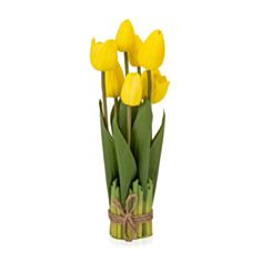 Декоративний букет тюльпанів Elisey 8931-021 32 см жовтий - фото