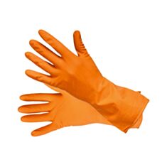 Перчатки хозяйственные Doloni 4545 латексные оранжевые M - фото