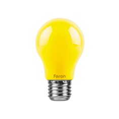 Лампа світлодіодна Feron LB-375 A50 230V 3W E27 жовта - фото