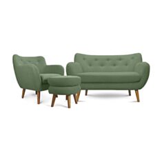 Комплект мягкой мебели Челси оливковый - фото
