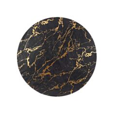 Салфетка сервировочная Bona Di Marble черная с золотом 445-027 D38 см - фото