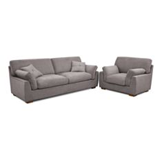 Комплект мягкой мебели Лион серый - фото