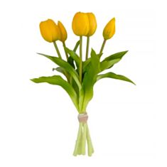 Декоративний букет тюльпанів Elisey 8921-003 30 см жовтий - фото