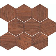 Декор Opoczno Flake Finwood ochra mosaic Hexagon 28*33,7 см - фото