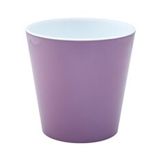 Горшок Алеана Деко со вставкой 13*12,5 см белый/фиолетовый - фото