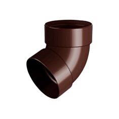 Отвод трубы Rainway двухмуфтовый 67° 75 мм коричневый - фото