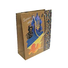 Пакет подарочный Гулливер Украинский орнамент 281391 18*23*10 см - фото