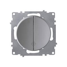 Переключатель двухклавишный OneKeyElectro серый - фото