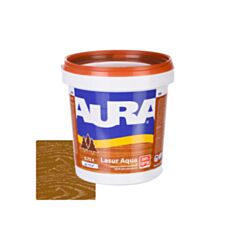 Лазур декоративна Aura Lasur Aqua для захисту деревини горіх 0,75 л - фото