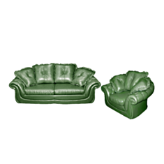 Комплект м'яких меблів Isadora зелений - фото