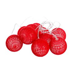Гирлянда Красные шарики-фонарики 001NL-10R 10 шт - фото