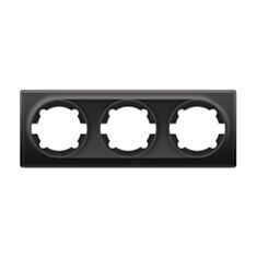 Рамка трехместная OneKeyElectro черная - фото