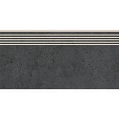 Плитка Cersanit Highbrook Anthracite сходинка 29,8*59,8 см темно-сіра - фото