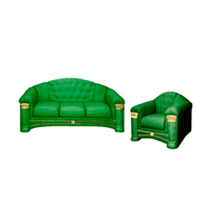 Комплект мягкой мебели Lucy зеленый - фото