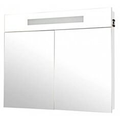 Зеркальный шкаф Aqua Rodos Ника 95 см с подсветкой белый - фото
