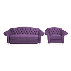 Комплект мягкой мебели Филипп фиолетовый - фото