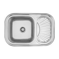 Кухонна мийка Kroner KRP-Satin 7549 0,8 мм 75*49 см сатин - фото