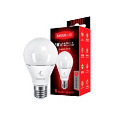 Лампа світлодіодна Maxus LED 1-LED-464 A60 10W 4100K 220V E27 AP - фото
