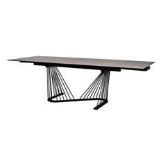 Стол обеденный раскладной Vetro TML-900 260*90 см aliveri grey/black - фото