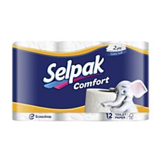 Бумага туалетная Selpak Comfort 053 12 шт - фото