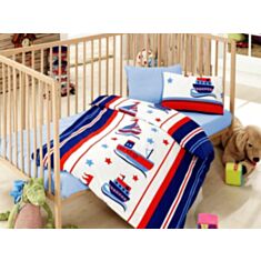 Комплект постельного белья Cotton Box Baby Ranforce DENIZCI Blue 100*150 - фото