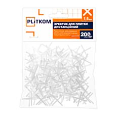 Хрестики для плитки Plitkom 1,5 мм 200 шт - фото