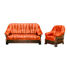 Комплект м'яких меблів Judith помаранчевий - фото