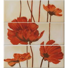 Плитка Imola Ceramica Nuvole Poppy 3 декор 12,5*33,3 см бежевая - фото