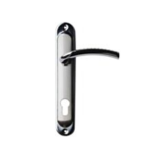 Ручка дверна на планці UL-85-110-ET-SN/CP 85мм матовий нікель/хром - фото