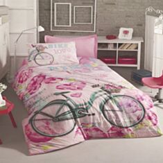 Комплект постельного белья Cotton Box Girls&Boys Line Ranforce Bike Pembe 1,6 - фото
