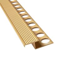 Профиль для плитки ТИС АПЗР-з27 лестничный 10*12 мм 2,7 м золото - фото