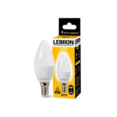 Лампа светодиодная Lebron LED L-C37 4W E14 3000K 320Lm угол 220° - фото