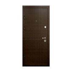 Двери металлические Министерство Дверей ПК-180/161 Венге горизонт темный/Царга белая 86*205 левые - фото