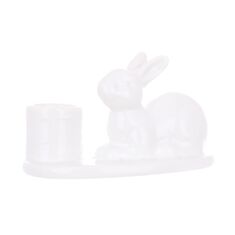 Підсвічник керамічний BonaDi 733-591 Кролик 10*6,5*6,5 см білий - фото